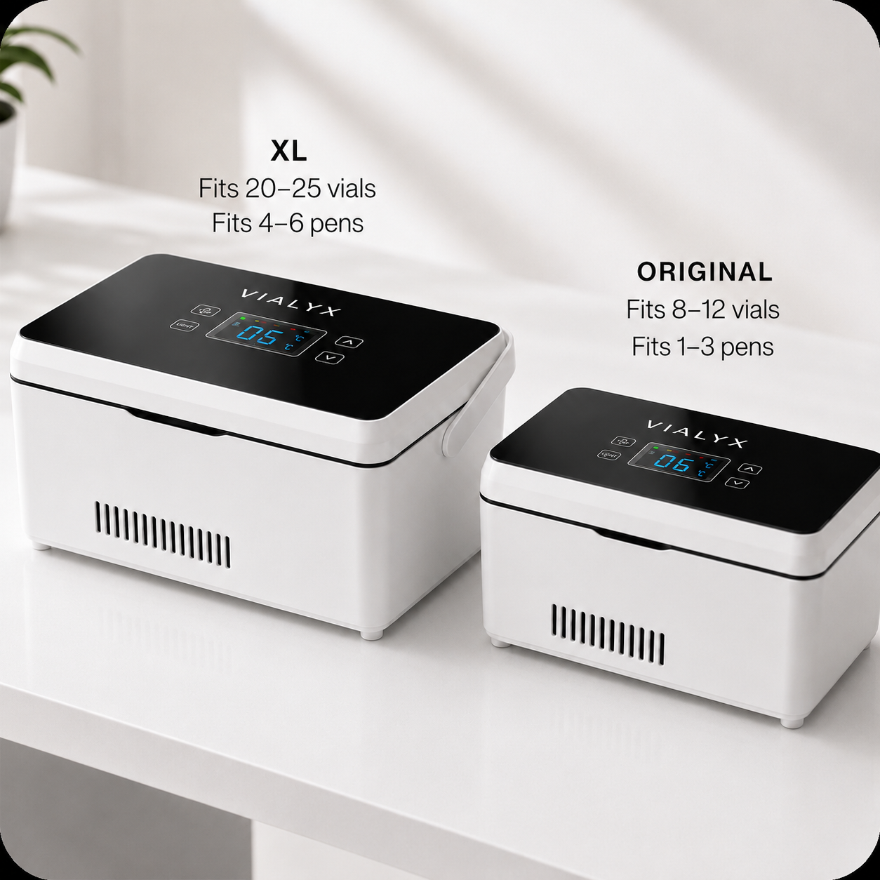 VIALYX XL and Original sizes